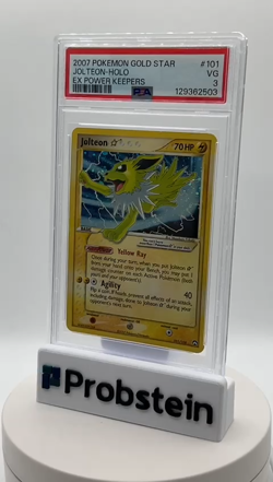 2007 Pokemon Gold Star Ex Power Keepers #101 Jolteon Holo PSA 3 VG - Image 2