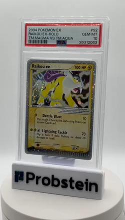204 Pokemon Ex Tm Magma Vs Tm Aqua #92 Raikou Ex Holo PSA 10 GEM MINT - Image 2