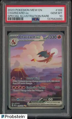 2023 Pokemon Mew En Special Illustration Rare #199 Charizard Ex PSA 10 GEM MINT - Image 1