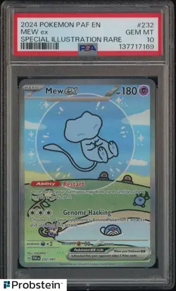 2024 Pokemon PAF EN Special Illustration Rare #232 Mew ex PSA 10 GEM MINT - Image 1