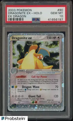 2003 Pokemon Ex Dragon #90 Dragonite Ex Holo PSA 10 GEM MINT - Image 1