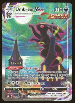 2021 Pokemon SWSH Evolving Skies Secret #215 Full Art Umbreon Vmax - Image 1