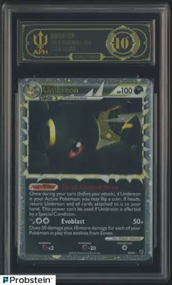 2010 Pokemon Heartgold Soulsilver Undaunted #86 Umbreon Holo APH 10 BLACK LABEL - Image 1