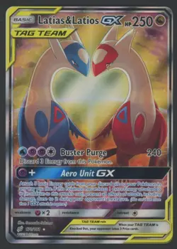 2019 Pokemon Sun & Moon Team Up #170 Full Art Latias & Latios GX - Image 1