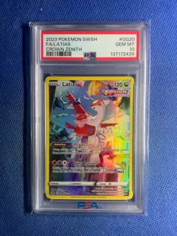 2023 Pokemon SWSH FA/LATIAS CROWN ZENITH GG20 PSA 10 GEM MINT - Image 1