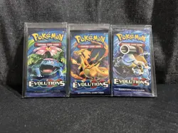 Pokemon XY Evolutions Booster Packs (x3) - Sealed Mega Kanto Trio - Image 1