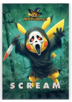 POKEMON PIKACHU COSPLAY! * SCREAM * NO. 13 * BOX HIT - Textured Card- - Image 1