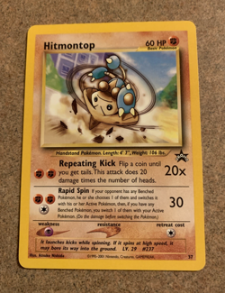 Hitmontop Pokemon WOTC Black Star Promo # 37 HP 60 NM - Image 1