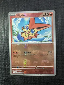 Pokemon Black Bolt English Victini Master Ball Holo 012/086 NM - Image 1