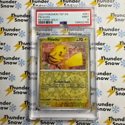 ⚡❄ 2024 Pokemon Temporal Forces #051 - Pikachu Reverse Holo PSA 9 ⚡❄⚡ - Image 1