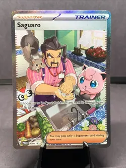 Pokemon TCG Paldea Evolved Saguaro 270/193 Special Illustration Full Art Rare NM - Image 1