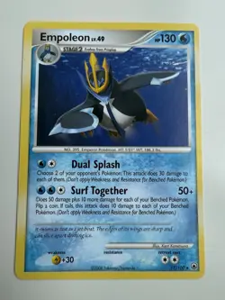 Pokemon Diamond and Pearl Majestic Dawn- Empoleon (Rare) Card 17/100 - Image 1