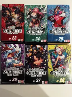 One Piece CCG Starter Decks 23-28 Complete Set New Sealed English - Image 1
