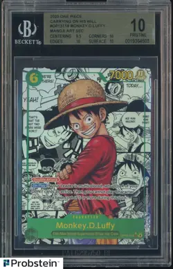 2025 One Piece Carrying on His Will OP13-118 Monkey D. Luffy Manga BGS 10 - Image 1