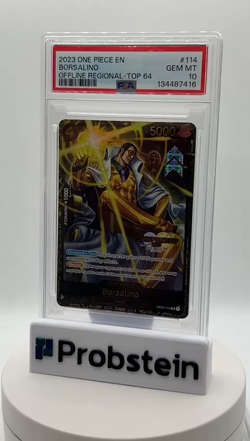 2023 One Piece EN Offline Regional Top 64 #114 Borsalino PSA 10 GEM MINT - Image 2
