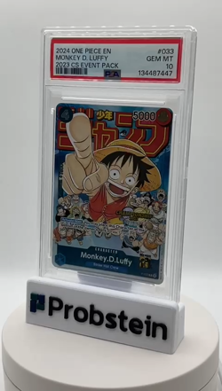 2024 One Piece English #033 Monkey D. Luffy 2023 CS Event Pack PSA10 GEM MINT - Image 2
