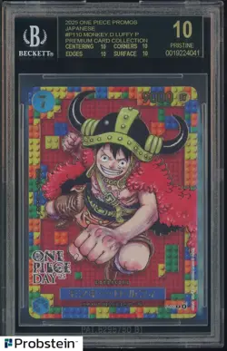 2025 One Piece Day '25 Promos JPN P-110 Monkey D. Luffy BGS 10 BLACK LABEL - Image 1