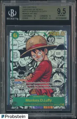 2025 One Piece Carrying on His Will OP13-118 Monkey D. Luffy Manga BGS 9.5 - Image 1