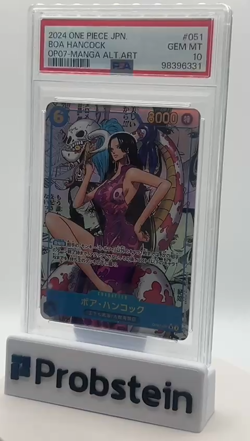 2024 One piece OP07 Japanese Manga Alternate Art #051 Boa Hancock PSA 10 - Image 2