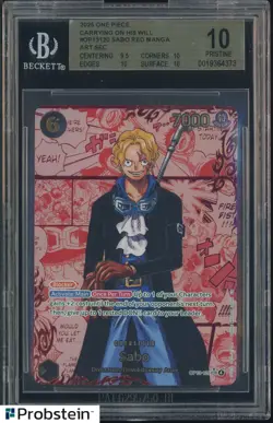 2025 One Piece Carrying on His Will OP13-120 Sabo Red Manga BGS 10 PRISTINE - Image 1