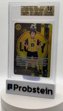 2025 ONE PIECE PROMOS BVB X ONE PIECE MATCH DAY 2025 #003 MONKEY D. LUFFY BGS 10 - Image 2