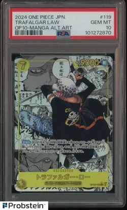 2025 One Piece OP10 JPN Manga Alternate Art #119 Trafalgar Law PSA 10 GEM MINT - Image 1