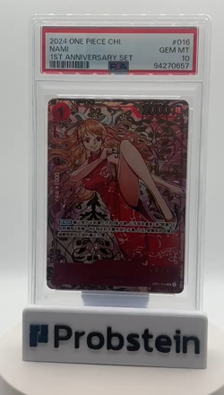 2024 One Piece Chinese 1st Anniversary Set 016 Nami Serial #0092 PSA 10 GEM MINT - Image 2