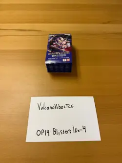 One Piece CG OP-14 The Azure Sea's Seven Sleeved Booster Packs Lot Of 10 [4] - Image 3