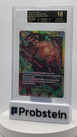 2024 One Piece Wings of Captain OP06118 Roronoa Zoro Foil BGS 10 BLACK LABEL - Image 2