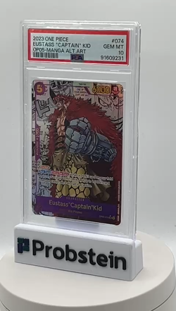 2024 One Piece OP-05 EN Manga Alternate Art #074 Eustass "Captain" Kid PSA 10 - Image 2