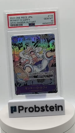2023 One Piece Japanese OP-05 Manga Alternate Art #119 Monkey D Luffy PSA 10 - Image 2
