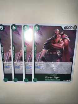 OP07-032 Fisher Tiger X4 Playset Rare Foil English One Piece TCG Card Game CCG - Image 5