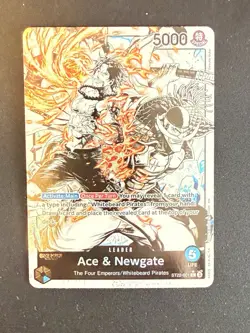 ST22-001 Ace & Newgate (Alt Art) ONE PIECE Card TCG NM English - Image 1