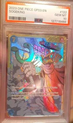 Bandai One Piece CCG Sogeking OP03 122 Holo PSA 10 English - Image 1