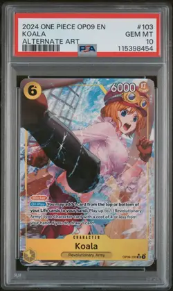 2024 One Piece Koala Op 09-103 Alternate Art Psa 10 English - Image 1
