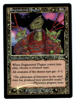 Engineered Plague - MTG (NM Quality FOIL) - Urza's Legacy - See scans!! - Image 1