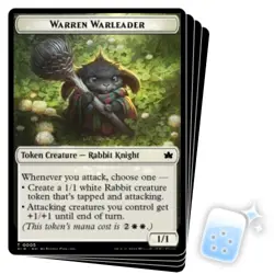 WARREN WARLEADER TOKEN (005) X4 Bloomburrow BLB Magic MTG MINT CARD - Image 1