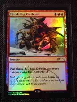 MTG FOIL HORDELING OUTBURST FNM 2015 Promo - Image 1