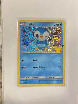 McDonald's 2021 Pokemon Piplup Holo 20/25 25th Anniversary Promo - Image 1