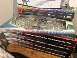 Pokemon TCG Prismatic Evolutions Lucario Ex + Tyranitar Ex Premium Collection - Image 1