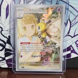Pokemon Lillie's Ribombee 105/100 Sv9: Battle Partners Art Rare Holo Japanese - Image 1