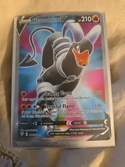 Pokemon TCG Houndoom v Darkness Ablaze Holo Card 178/189 Full Art Ultra Rare NM - Image 1