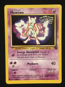 Pokemon TCG Mewtwo #3 Black Star Promo the First Movie 1998 LP - Image 1