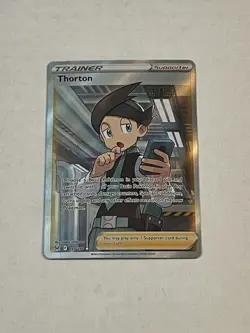 Pokemon TCG Thorton 195/196 Lost Origin Full Art Ultra Rare NM Thornton - Image 3