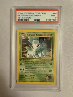 2000 Pokemon - 1st Edition Giovanni’s Nidorina Gym Challenge 44/132 PSA 9 Mint! - Image 1