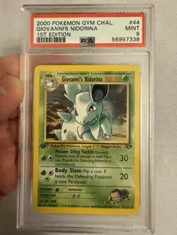 2000 Pokemon - 1st Edition Giovanni’s Nidorina Gym Challenge 44/132 PSA 9 Mint! - Image 2