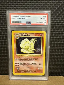 1999 Base Set Holo Rare Ninetales Pokemon PSA 6 12/102 - Image 1