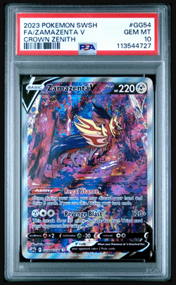 Pokemon Crown Zenith Zamazenta V GG54 PSA 10 - Image 1