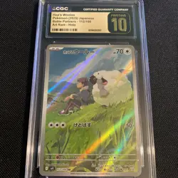 CGC 10 Pristine Hop's Wooloo 112/100 AR Art Rare Battle Partners sv9 Pokemon - Image 1