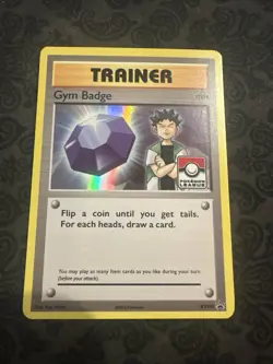 Pokemon TCG 2016 XY Promo Gym Badge Brock - XY203 Stamped Pokemon League - Image 1
